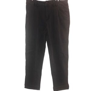 New Sonoma Black Jeans Misses 16 Relaxed Front Pleats NWT